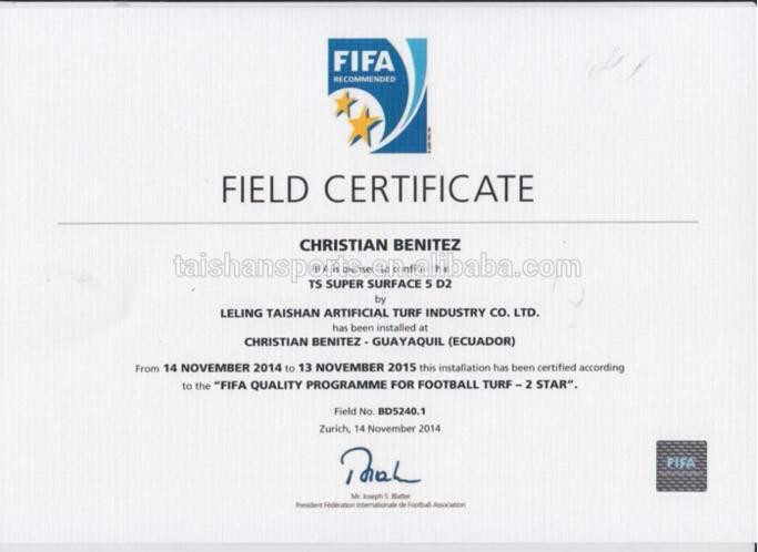 Taishan artificial turf sports grass football field Soccer paving outstanding durability good wear resistance customizable