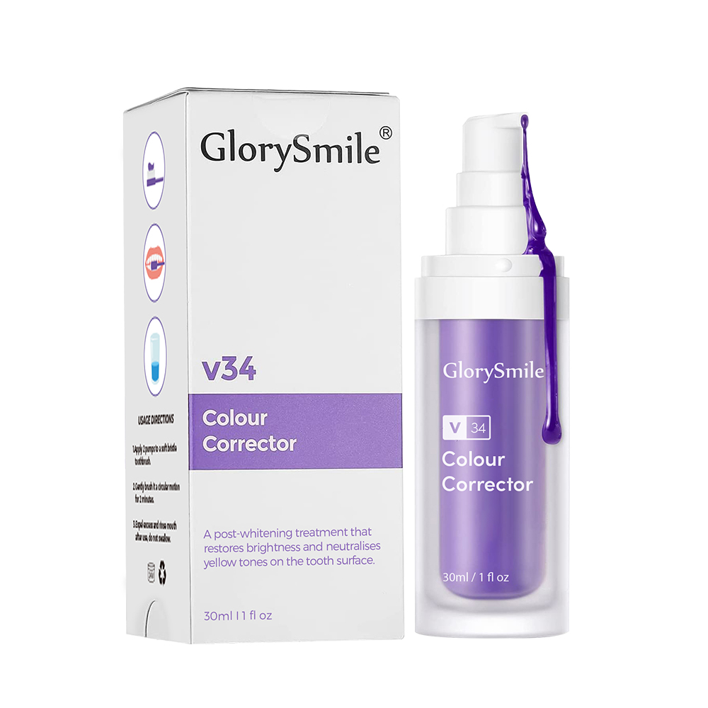 Wholesale Teeth Whitening V34 Colour Corrector 30ml Purple Teeth Whitening Toothpaste Private Label