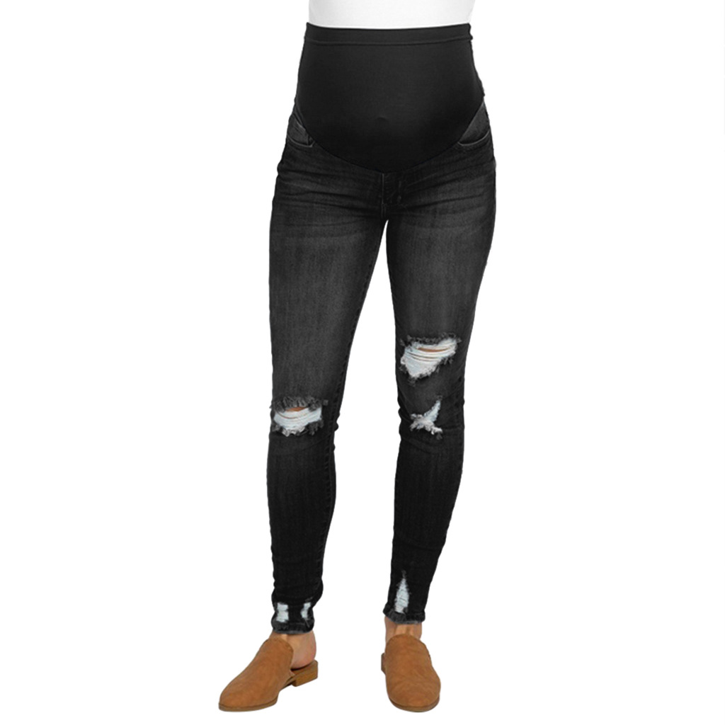 Autumn Anti-Static Comfortale Breathable Jeans Maternity Pants For Prenant Women