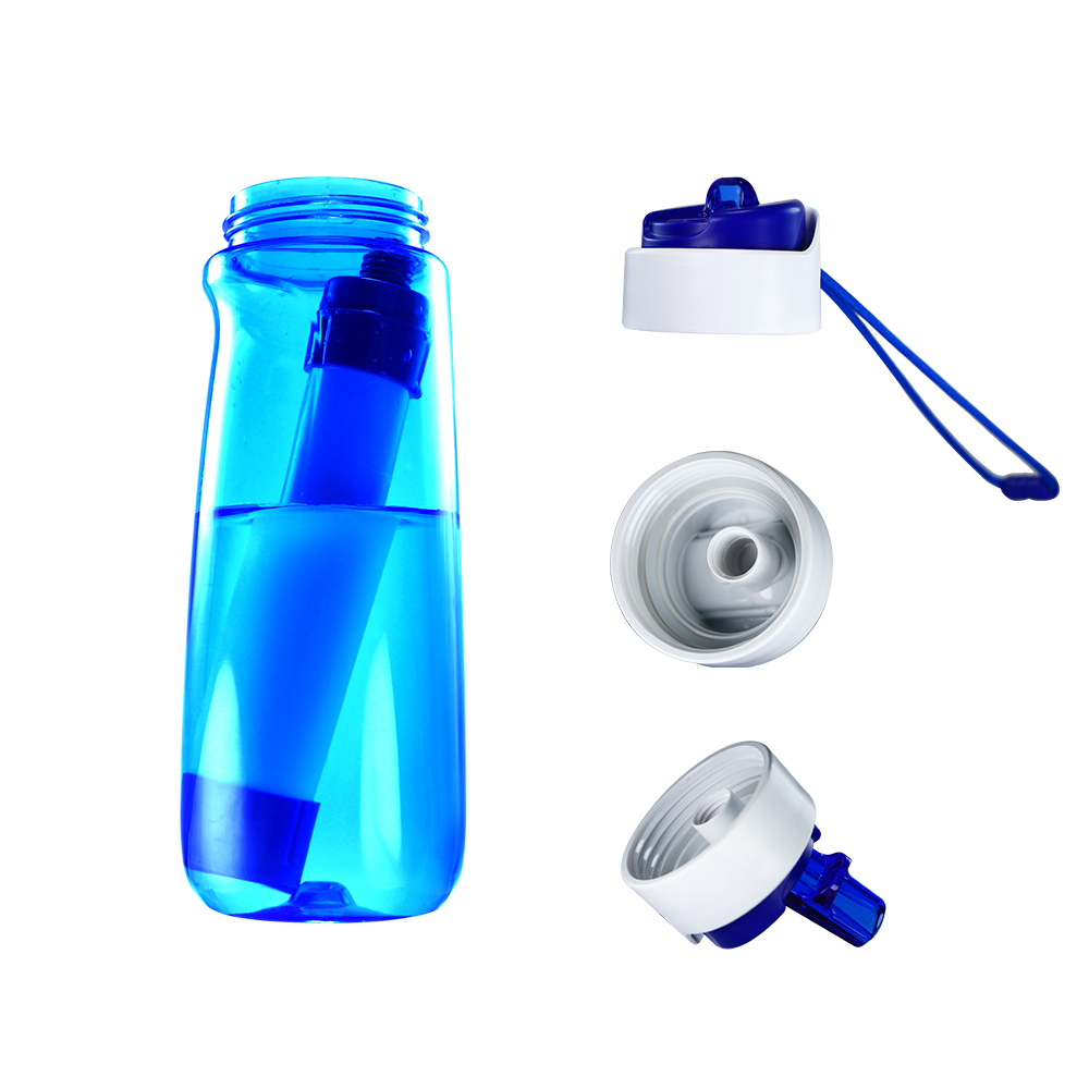 Outdoor Survival Water Filter Bottle Alkaline Water Bottle Filter for Emergency Camping Hiking 750 ML