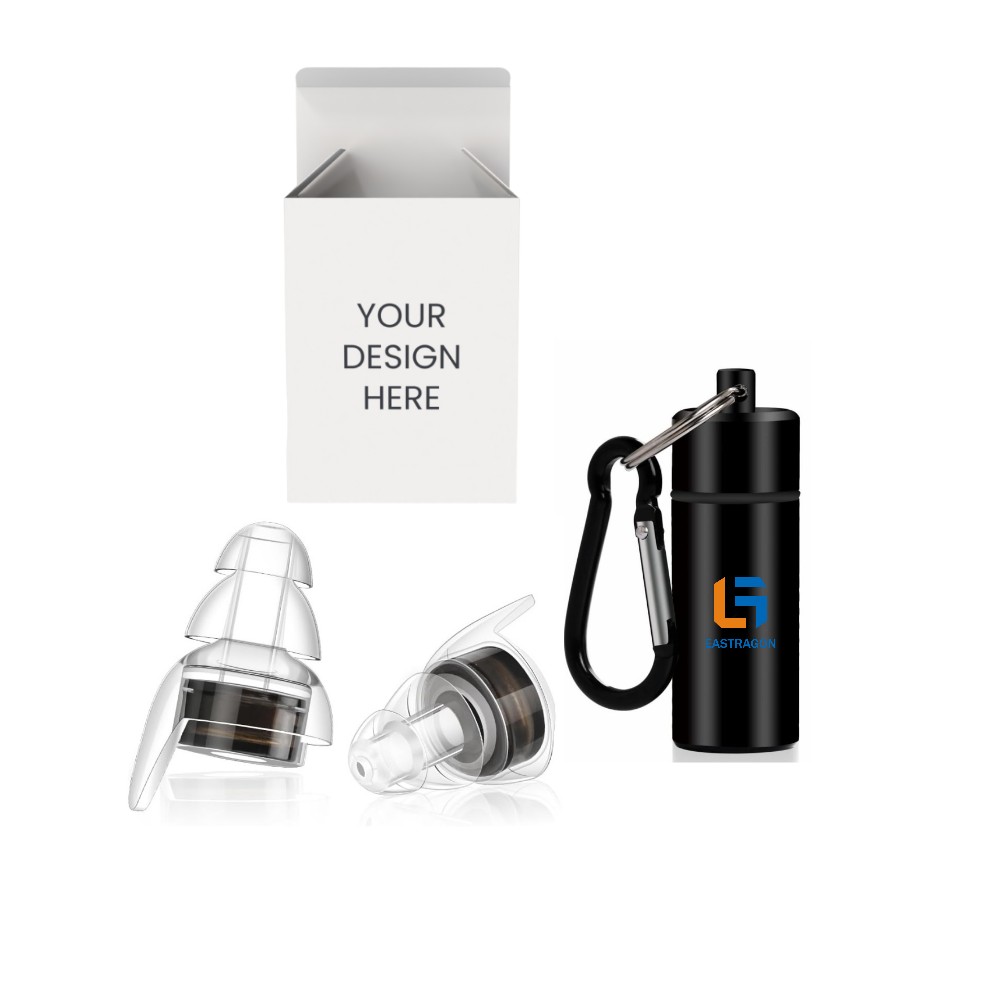 2024 Reduces Harmful Concert Earplug Silicone and Aluminum Case High Fidelity Noise Cancelling Acoustic Filter Music Ear plugs