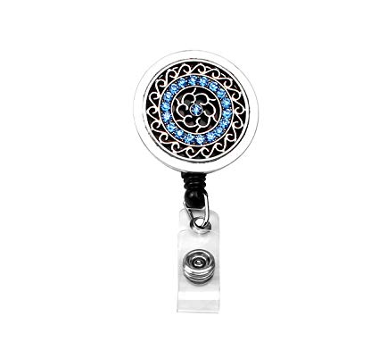 Кристалл rhinestone Пользовательские Дизайн выдвижной значок катушка
