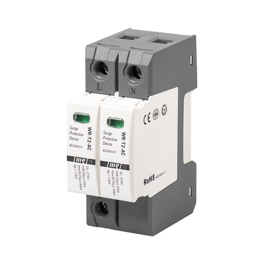 WRDZ T2 Тип 20/40kA электрическая система SPD Ethernet стабилизатор напряжения