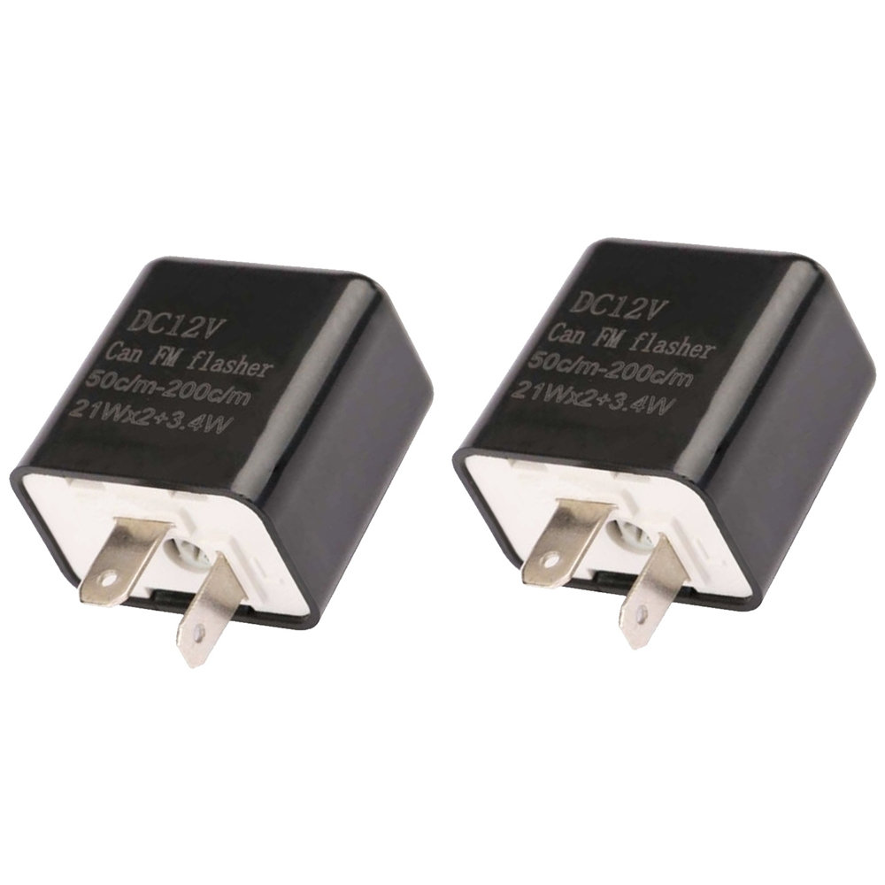 Car Motorcycle Turn Signal Relay 12V 2-PIN Turn Signal Light Blinker Electronic Adjustable LED Flasher Relay