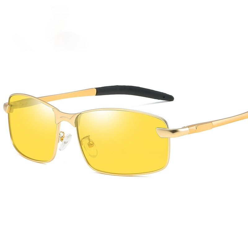 2021 New Designer Aluminum Magnesium Night Vision Reflective Lenses UV400 Protection Trendy Men Sunglasses Wholesale