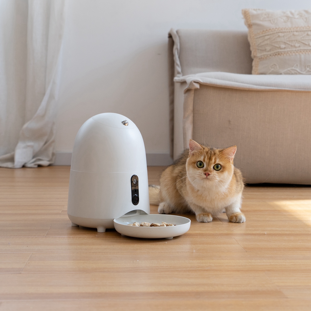 Лидер продаж, товары для домашних животных, кормушка для кошек с Wi-Fi камерой, управлением через приложение, емкость 2 л