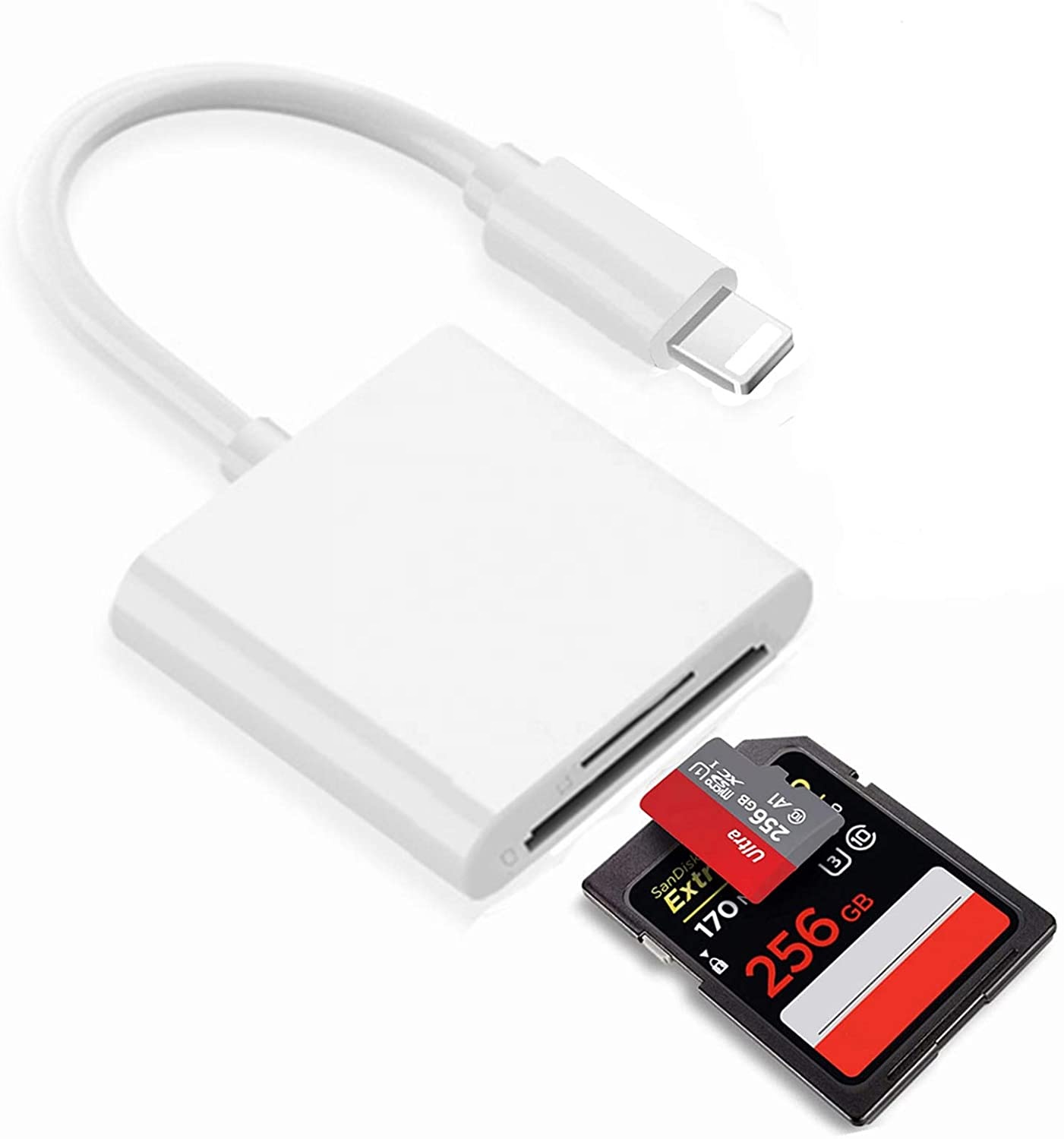 New style 2in1 SD TF Card Reader For Light-ning Adapter USB Camera Connection Kit Usb Camera Adapter for ios Device