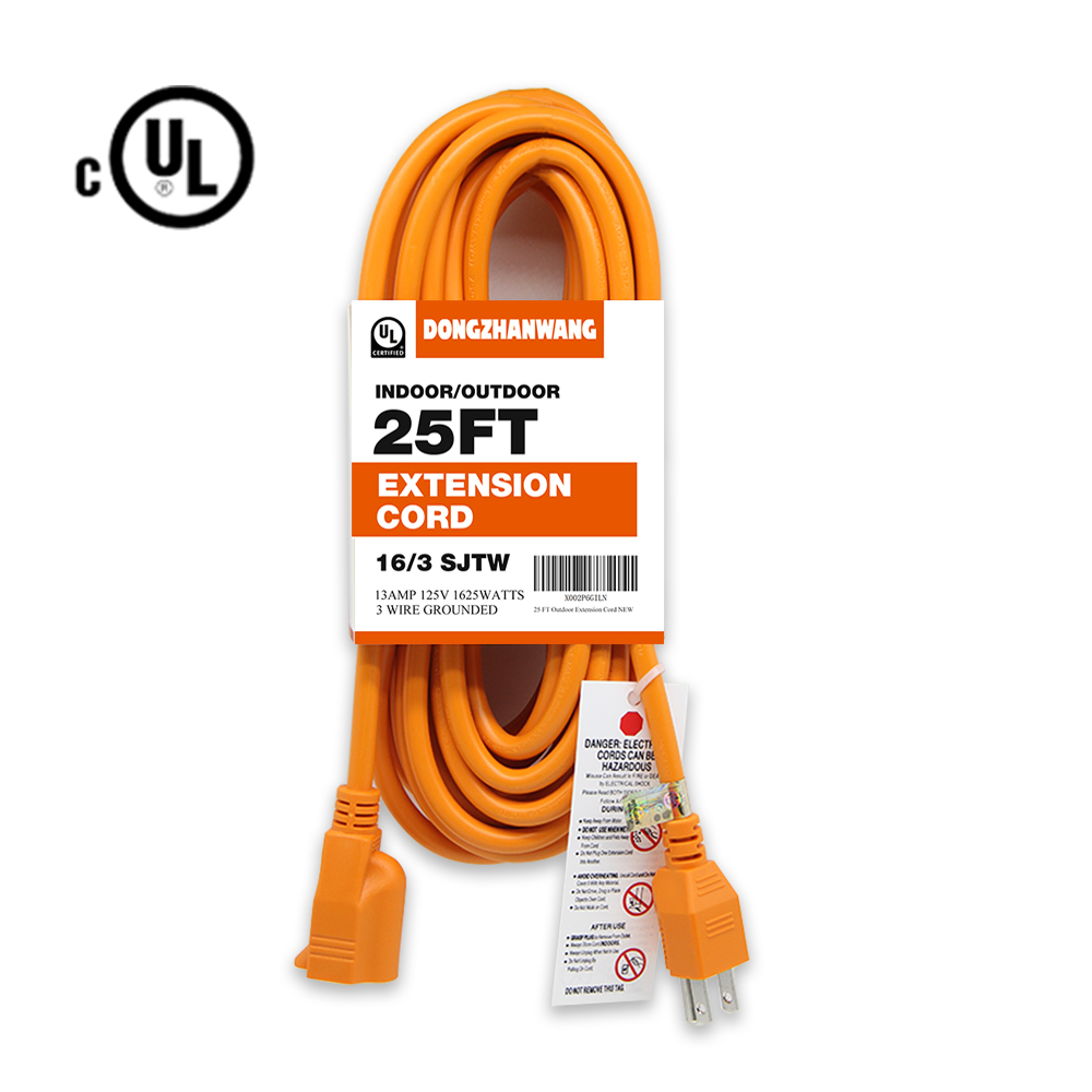 США 25ft 3Pin 15A 16AWG Us Ul вилка 6 м аксессуар привести NEMA5-15R кабель электрического Американский Heavy Duty удлинитель