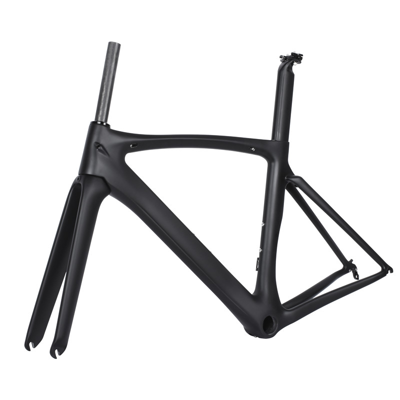 V brake Carbon Frame Road Bike max 700*25C tires 22 Speed T800 High Carbon fiber bicycle frameset