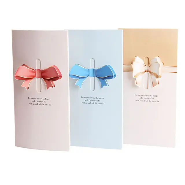 Wholesale Customization New Year Valentine's Day Holiday Universal Eco-friendly Folded Thank You Cards For Businesses