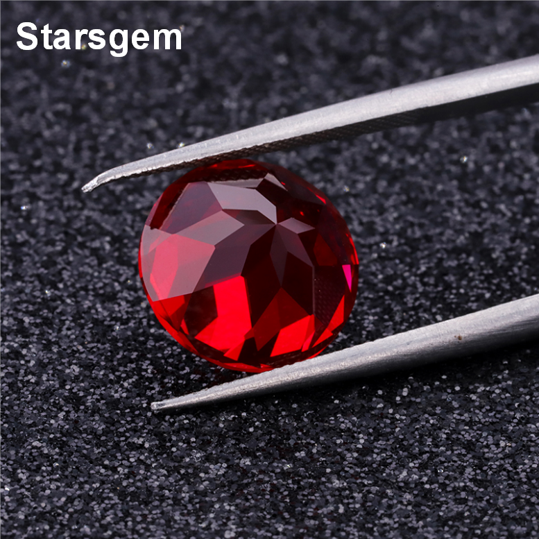 Синтетический рубиновый камень круглой формы Starsgem, Размер под заказ 4-11 мм