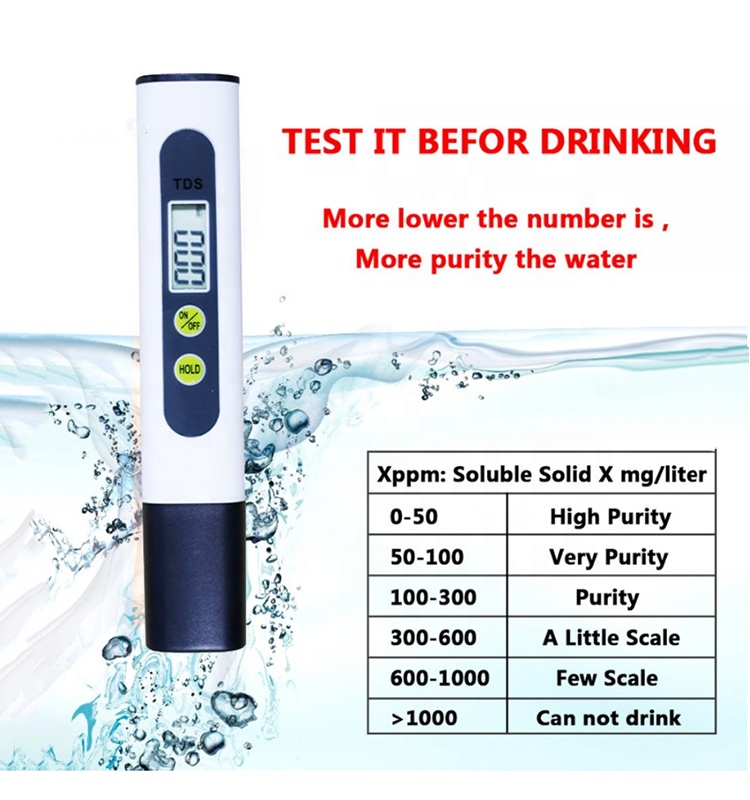 Высококачественный тестер воды в виде ручки TDS метр Hold TDS Sensor