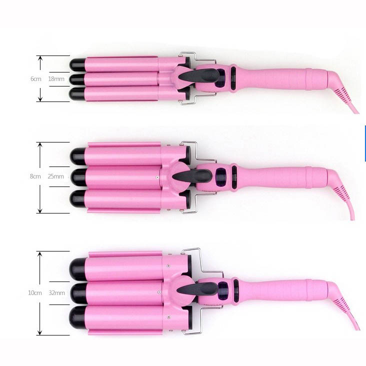 Professional Tools Hair Curling Iron 3 Rolls Automatic Hair Waver Styling Hair Wand Wand