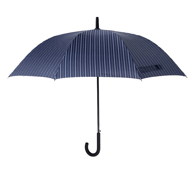 Stripe custom 190T pongee windproof waterproof auto open straight umbrella parts crank