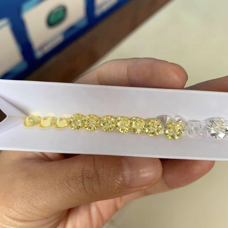 Лабораторный выращенный муассанит, 6,5cts, необычный желтый свободный муассанит, алмазный камень с сертификатом GRA
