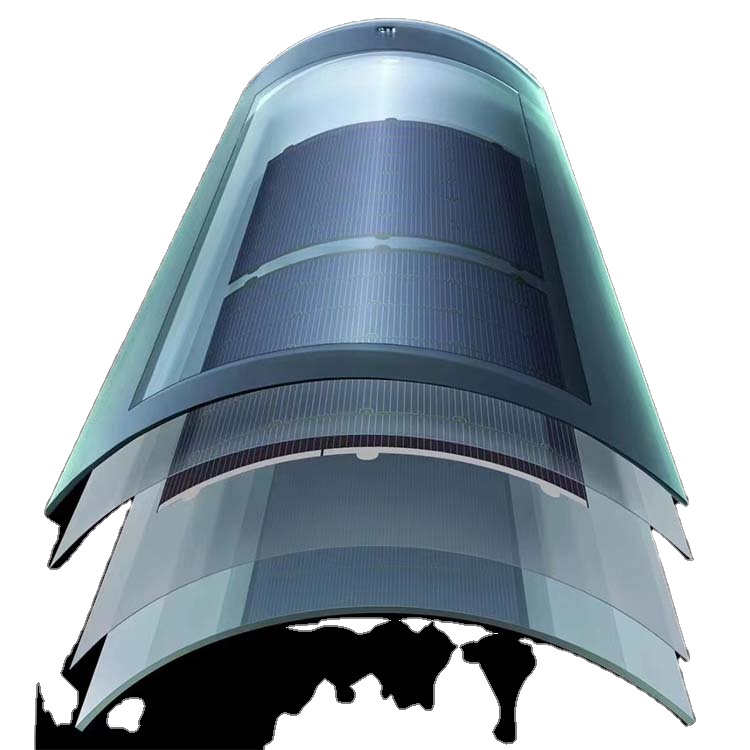 Двухстеклянная полуцилиндрическая черепица Siyopower BIPV, солнечная генераторная система на крыше 10 Вт, фотогальваническая солнечная черепица