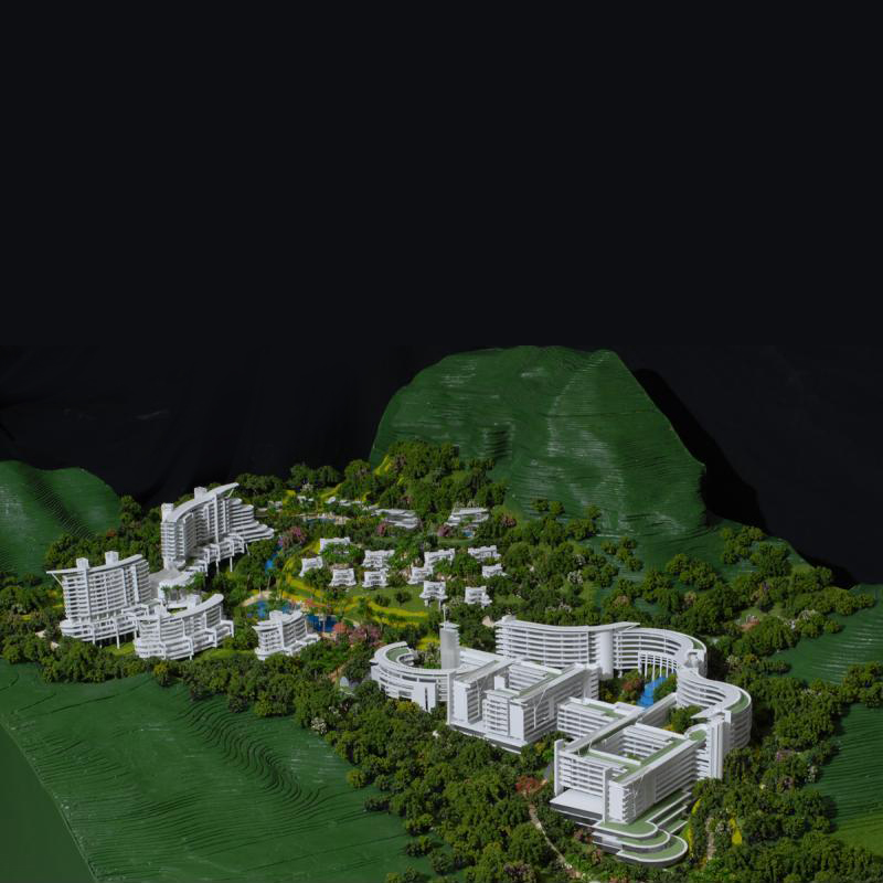 3D Modern design architecture model for construction & real estate display