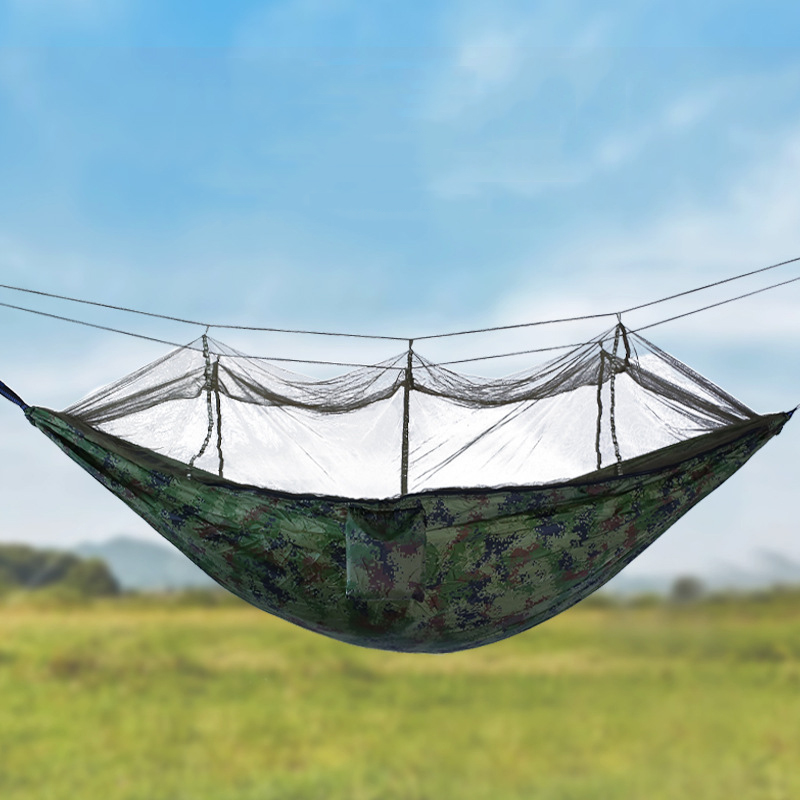 LCFC 2 Person 4 seasons camping bed quick dry light weight camping hammock with mosquito net