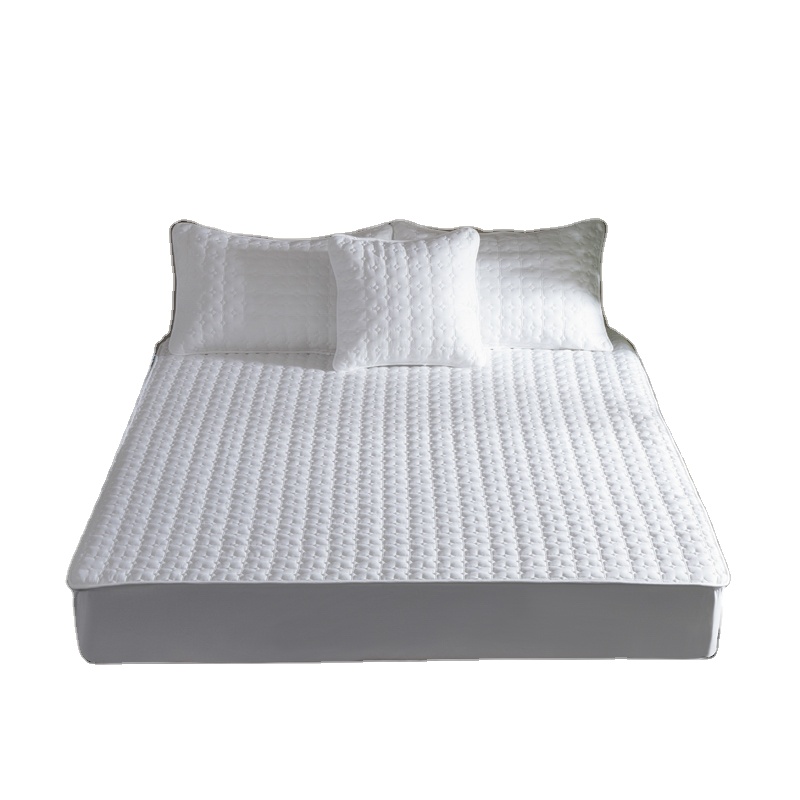 Customized Size Solid Color Quilted Mattress Cover Anti-mite Quilting Bed Cover All-inclusive Bed Pad Protector Cover