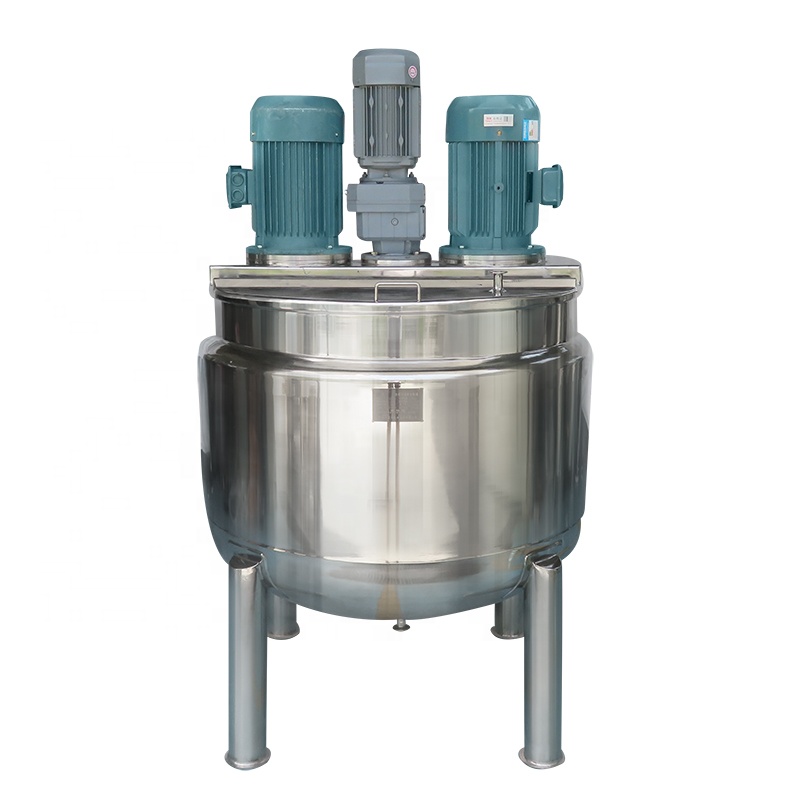 Factory offer 200l cosmetic mixture tank stainless steel Mixed Agitated Blending Tank customized Tank With heater Agitator