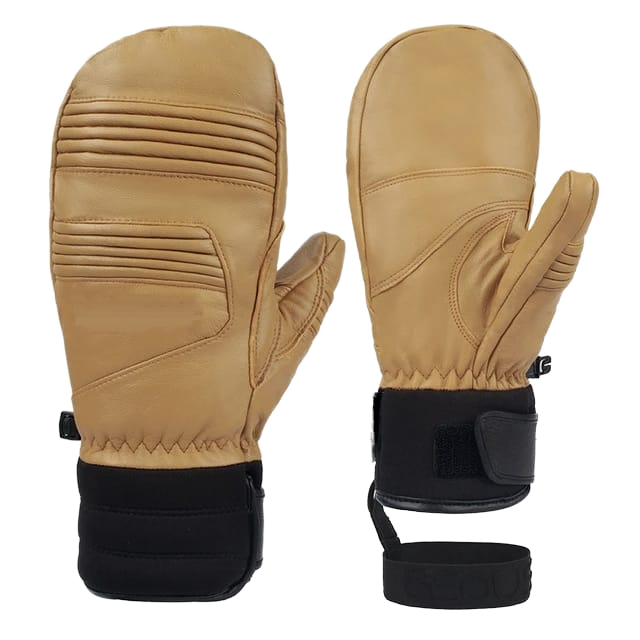 Men's Women's Winter Ski Gloves Goatskin Leather Mittens Velvet Warmth Cold-Proof Thermal Snowboard Gloves New Winter Collection