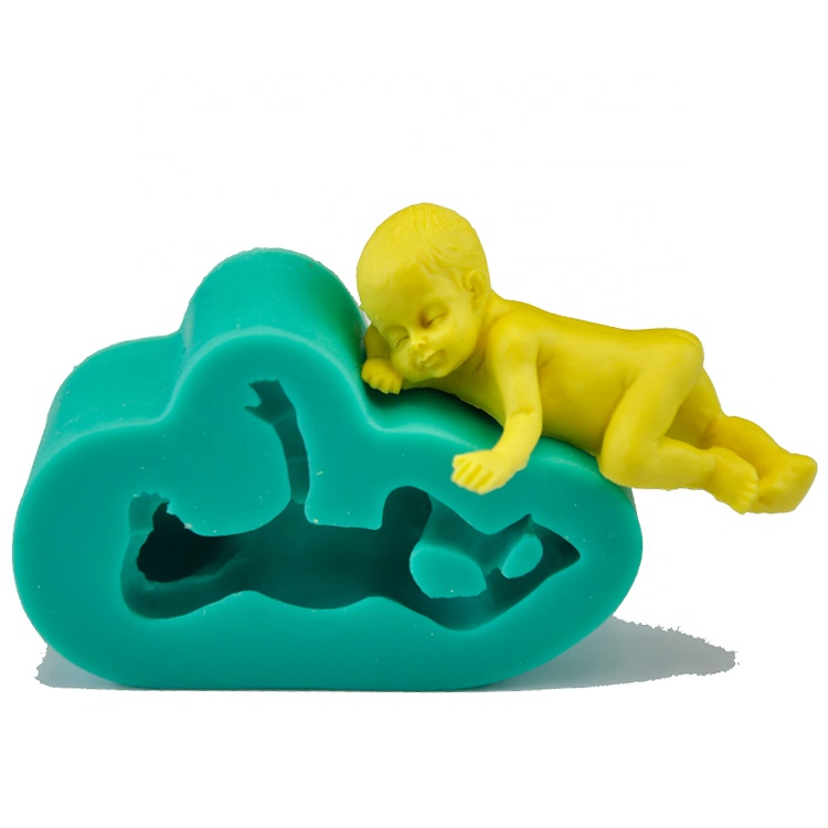 Sleepy Baby Silicone fondant cake mold for DIY baking cake silicone fondant cake mold Factory directly Sale