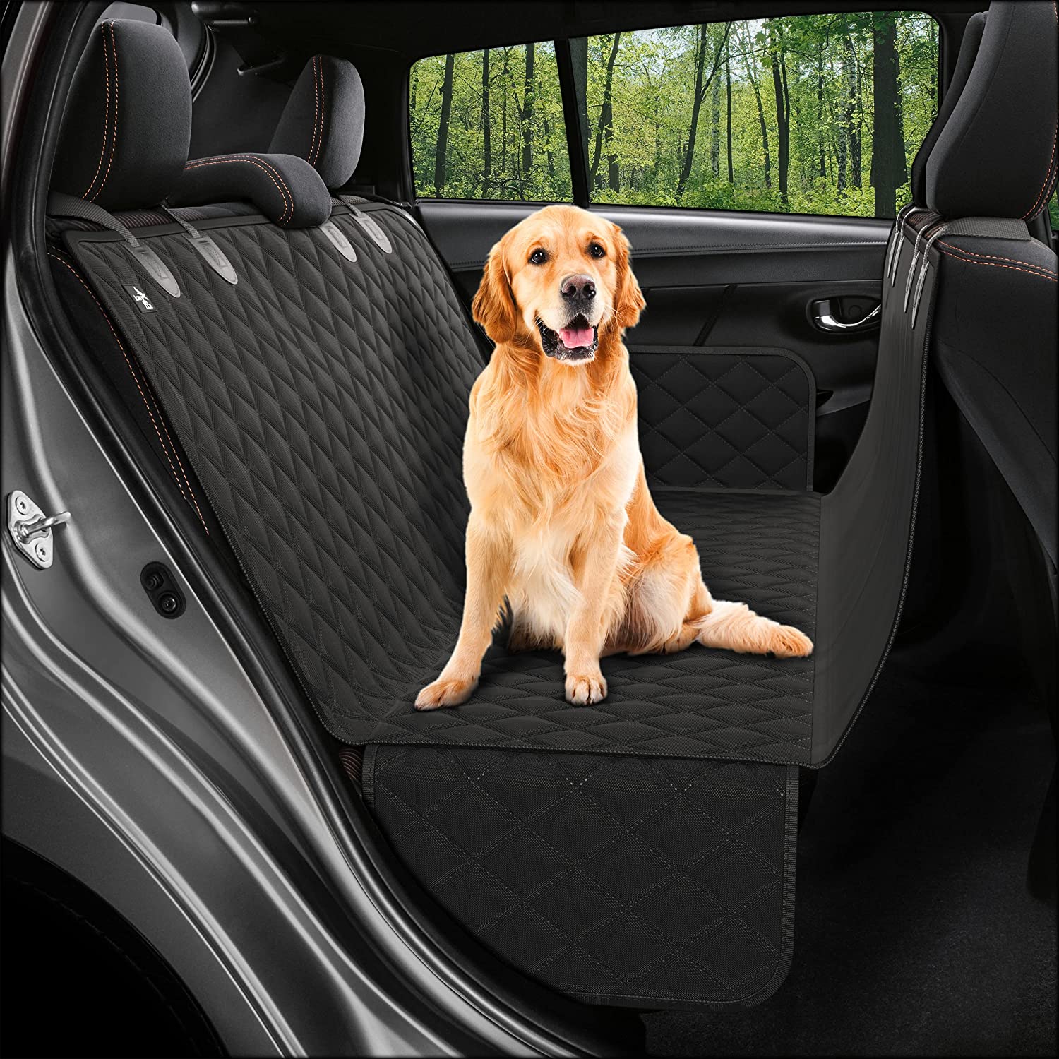 Dog Back Seat Cover Protector Waterproof Scratchproof Nonslip Hammock for Dogs Backseat Protection Against Dirt and Pet