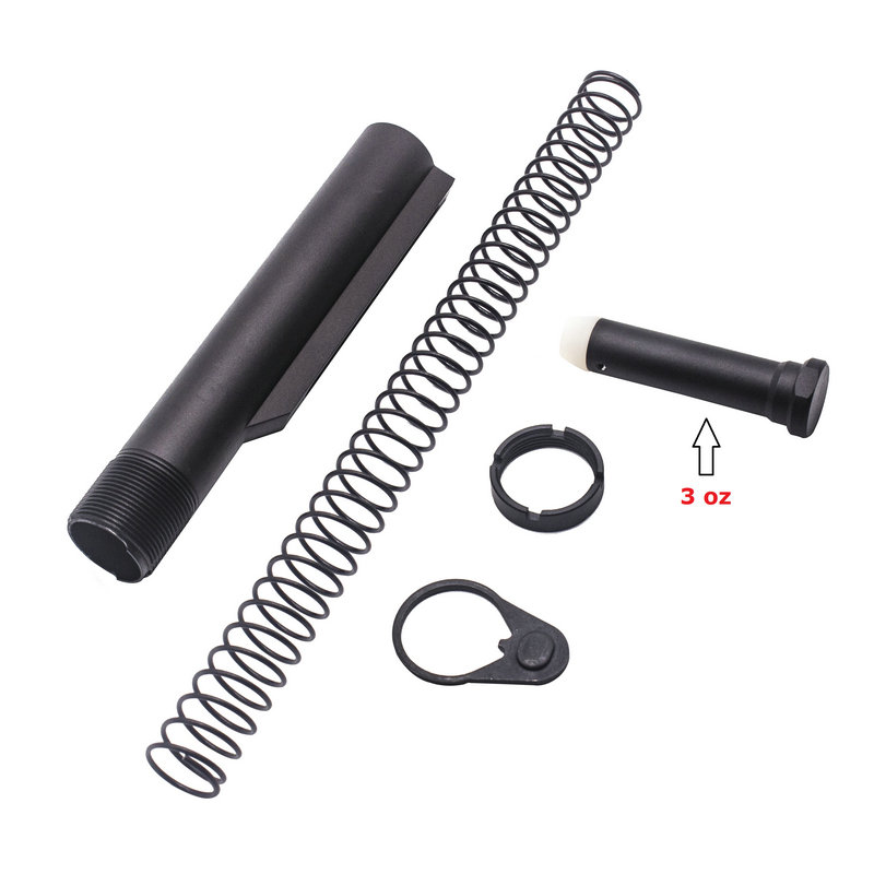 Tactical AR-15 Mil-Spec Standard 6 Position Carbine 3oz Buffer Tube Assembly Kit AR15 Parts Accessories
