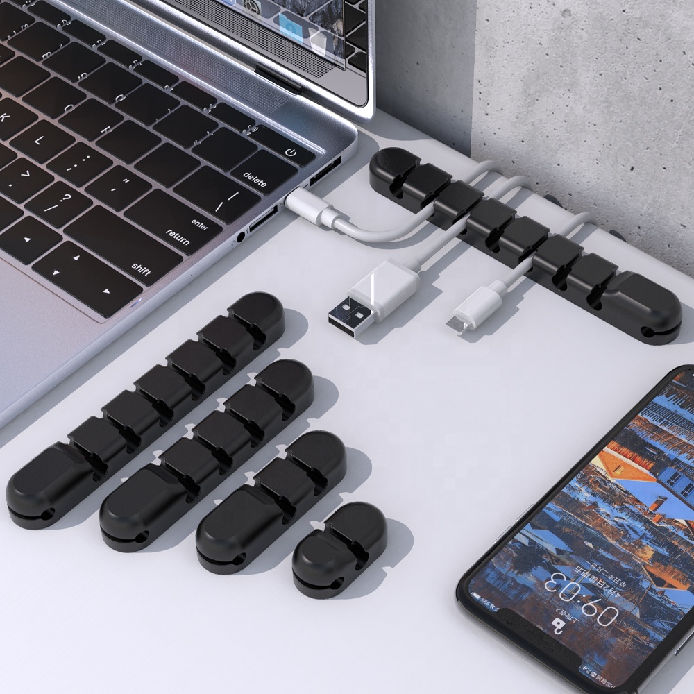 Изготовленным на заказ логосом 6,5 мм Слоты стол шнур для наушников USB намоточный механизм управления силиконовый кабельный зажим держатель скрепленная проволокой