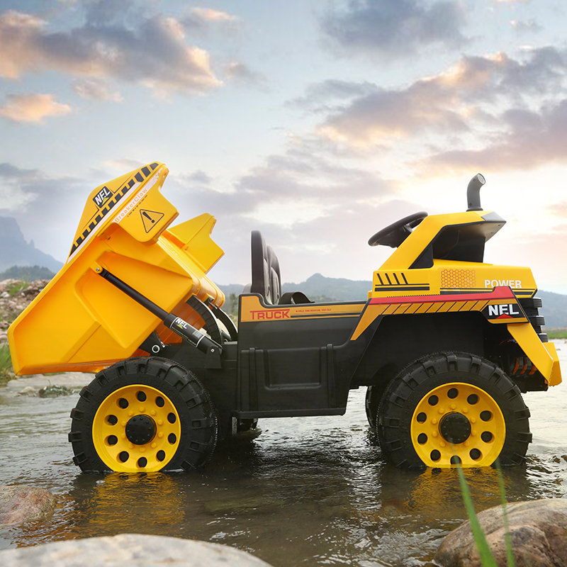 12V Дети ездить на самосвал дети Rc ездить на автомобиле строительство трактор с электрическим ведром