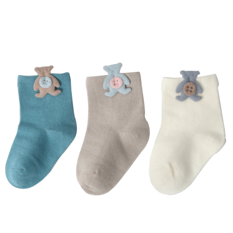 Hot Sale America Popular Baby Socks Gift Set Fancy Cotton 3 Pairs Baby Socks