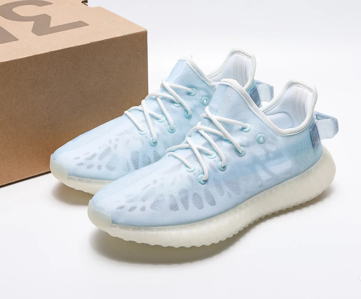 Прямая Заводская поставка, ярко-голубые кроссовки Yeezy 350 V2 1:1 бренда 450 700, спортивные моно кроссовки yeezy 350 V2 для бега, моно голубые кроссовки