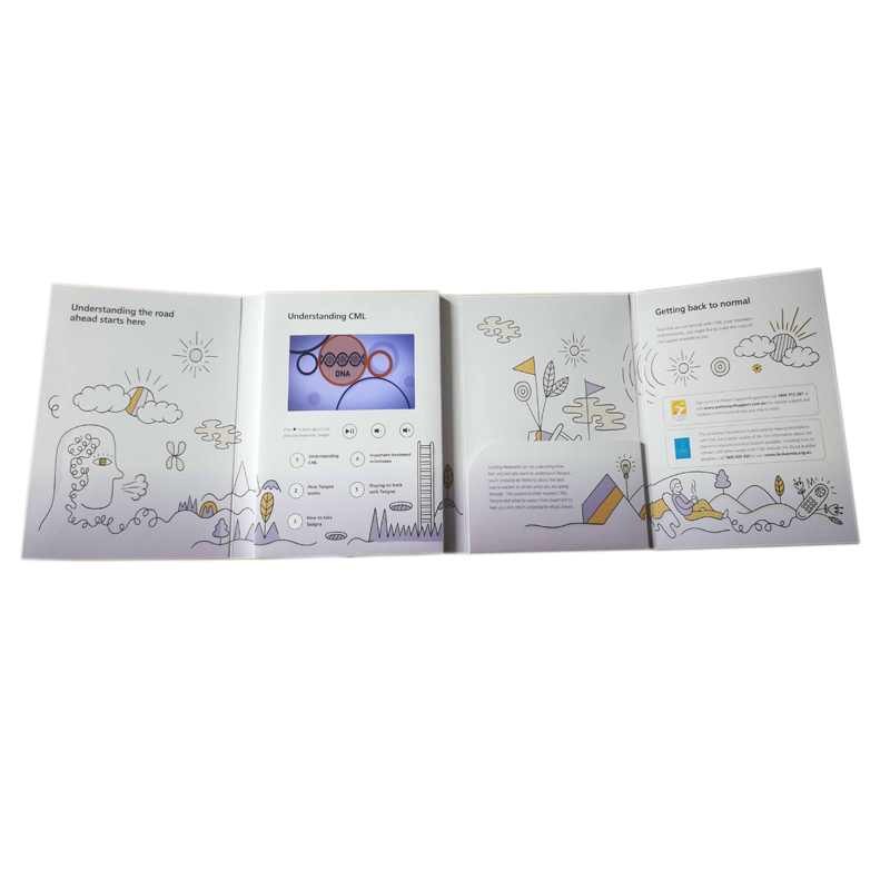 Digital catalog video brochure card 5 inch ips video in print lcd screen book for advertising promotion