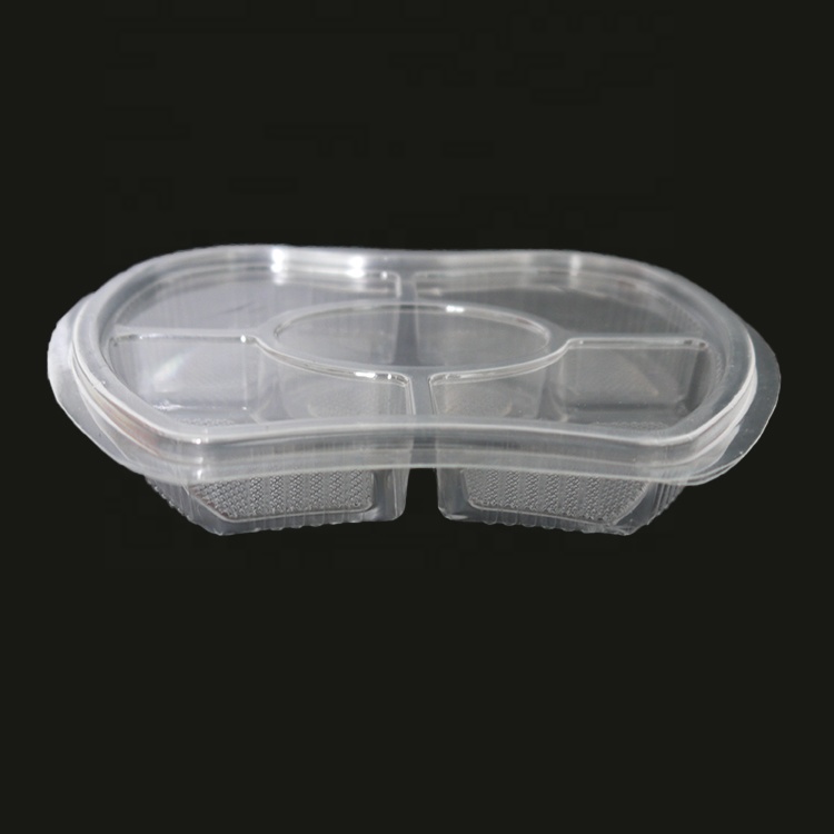 High quality transparent disposable plastic PET plastic food tray