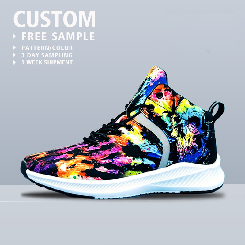 Shoe Supplier Fashion Design Custom Men Shoes Anti Slip Sports Running walking Shoes Outdoor Basketball Sneakers Direct Sales