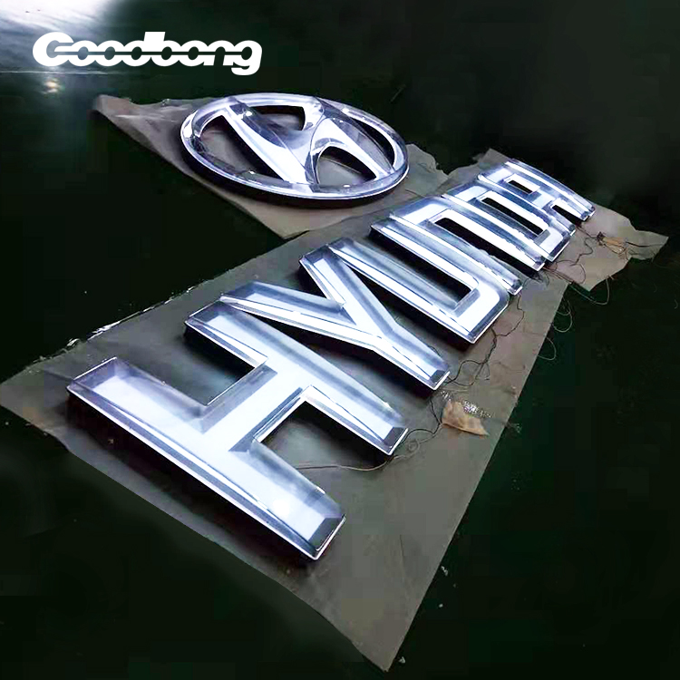Корейская Автомобильная вывеска Вакуумная формовка авто эмблема 3D хромовый логотип автомобиля рекламный знак