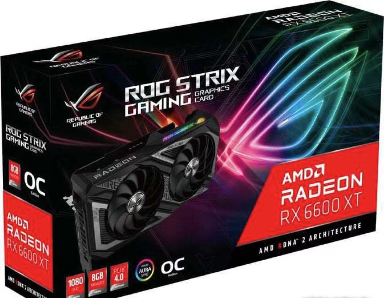 In Stock NEW Amd Radeon Rx 6600 Xt 2x 8g gaming Graphics Card With 128-bit Gddr6 Vga Card Rx 6600xt