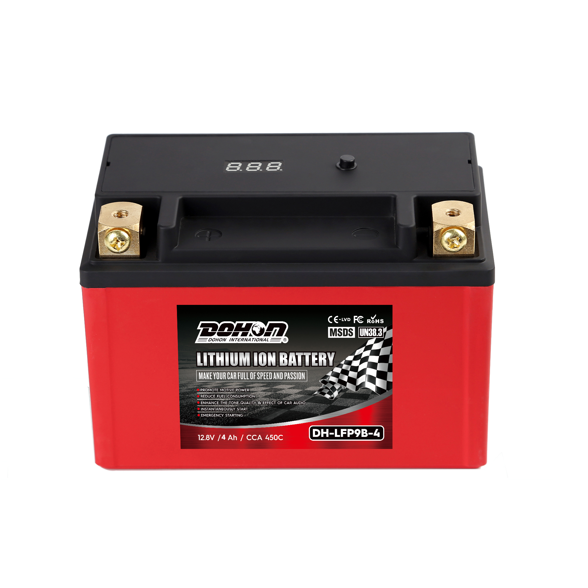 LFP9B-4 12V CCA450 4Ah мотоцикл литий-ионный аккумулятор A123 сотовый телефон