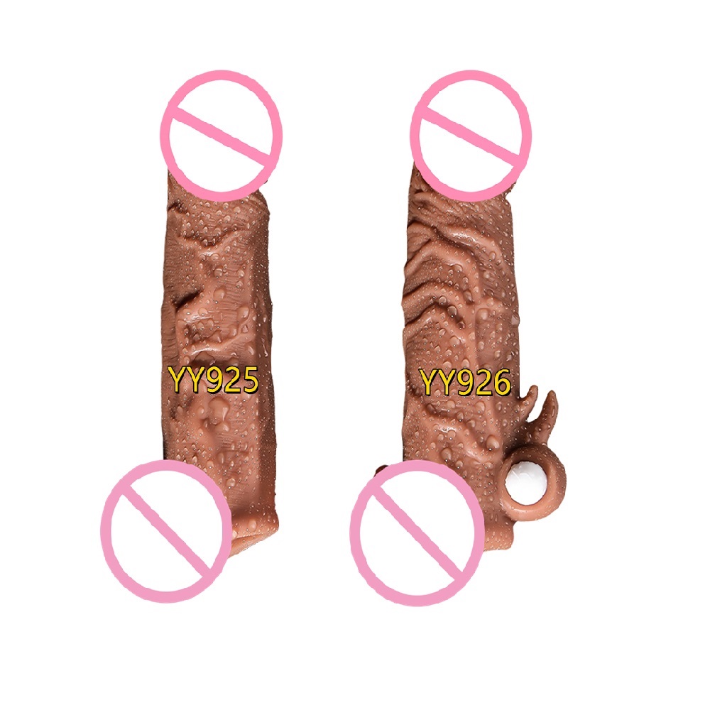 Penis Sleeve Enlargement Reusable Dragon Silicone Condom And Lubricants male silicon dildo Penis