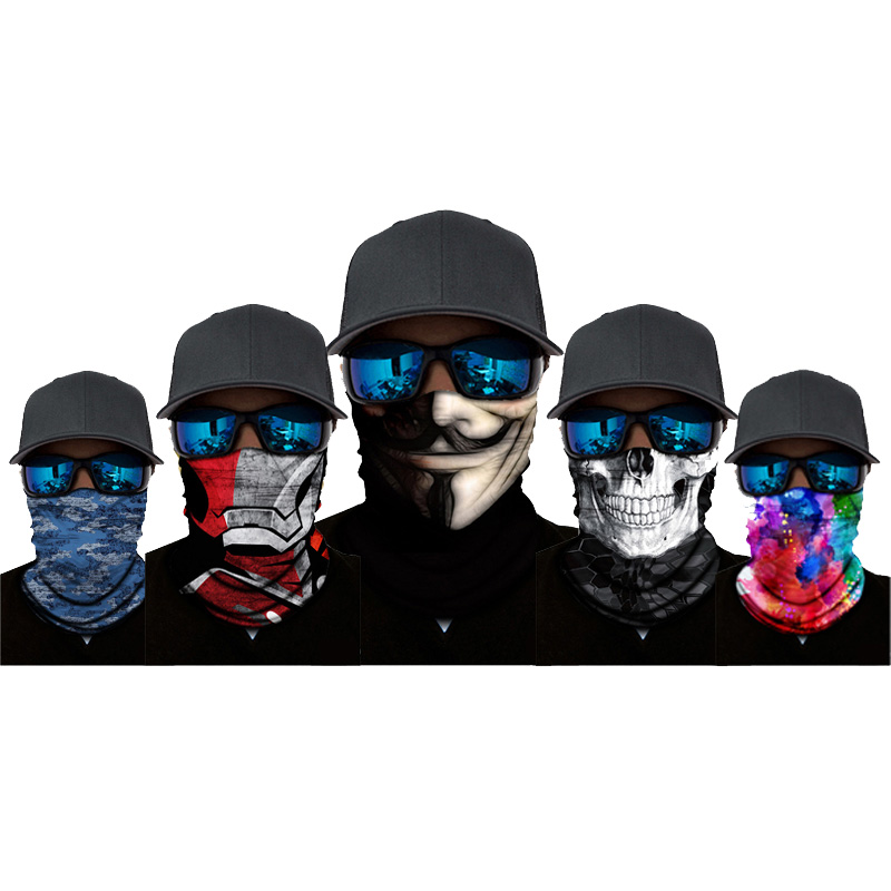 Custom Wholesale Seamless Tubular Sport Cycling Neck Gaitor Face Scarf Bandana Durag