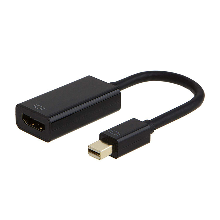 Переходник Mini DisplayPort-HDMI, конвертер Mini DP(Thunderbolt)-HDMI, позолоченный шнур, совместимый с MacBook Pro