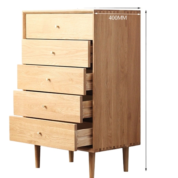 All Solid Wood Home Storage Chest of Drawers Living Room Bedroom Nightstand Cabinet Bedroom Furniture 0103