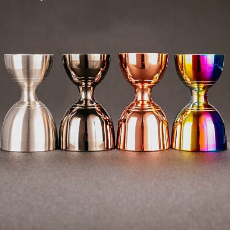 Позолоченный цвет талии коктейль Jigger 30/60 мл из нержавеющей стали Jigger Cup
