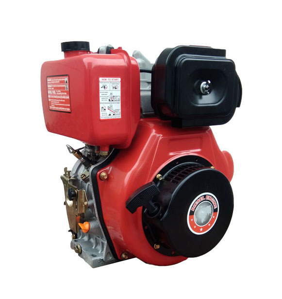 Высокое качество Китай 4HP 5HP 10HP 12HP одноцилиндровый 4-тактный четырехтактный двигатель с воздушные охлаждением, Малый дизельный двигатель с электрическим стартером мотора