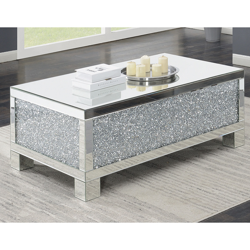 Mirror furniture tea table diamond crushed mirrored glass coffee table