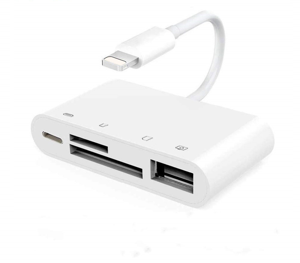 Многофункциональный для iPhone 4 в 1 OTG с зарядным usb-портом SD TF кардридер комплект подключения камеры Поддержка IOS 13