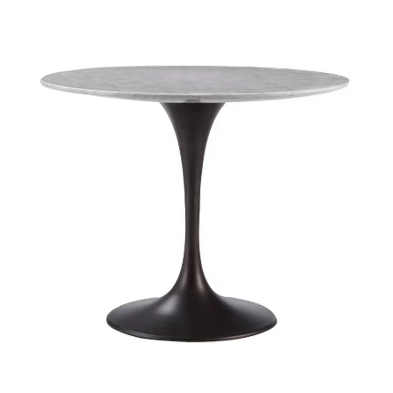 (SP-RT063) high quality Simple Restaurant furniture Black Metal Leg Round Coffee Shop dining Tables