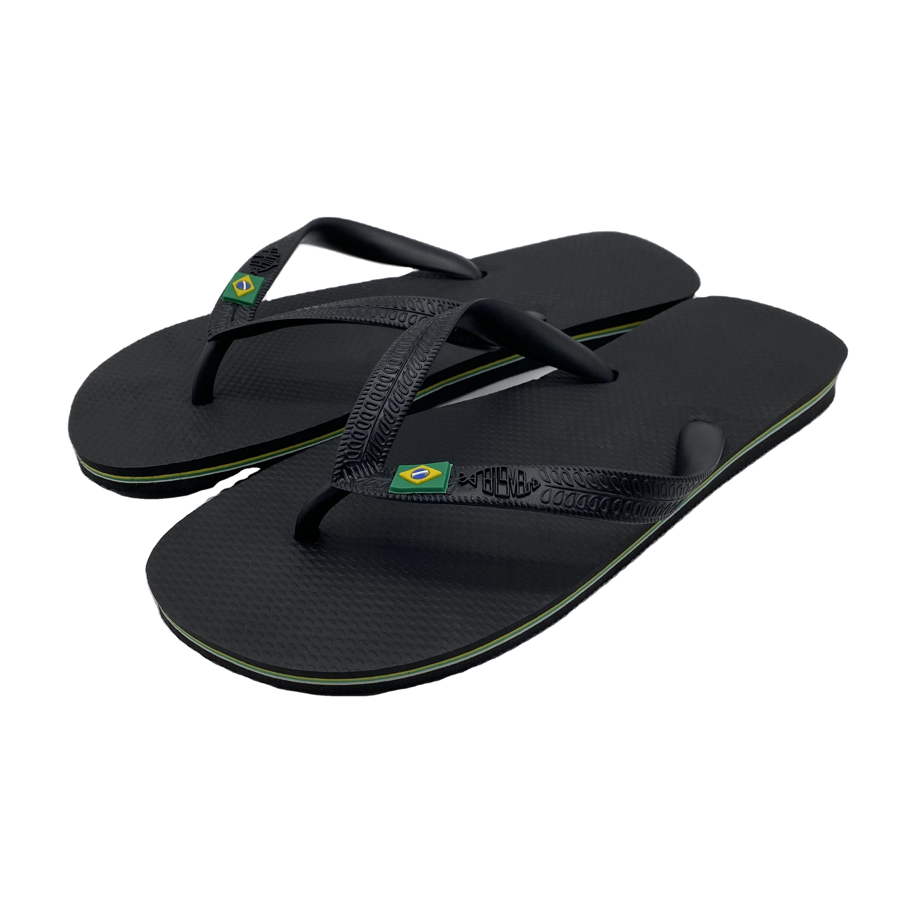 brazil flag design havaiana flip-flops summer beach style solid color men's slippers wholesale sublimation flip flop