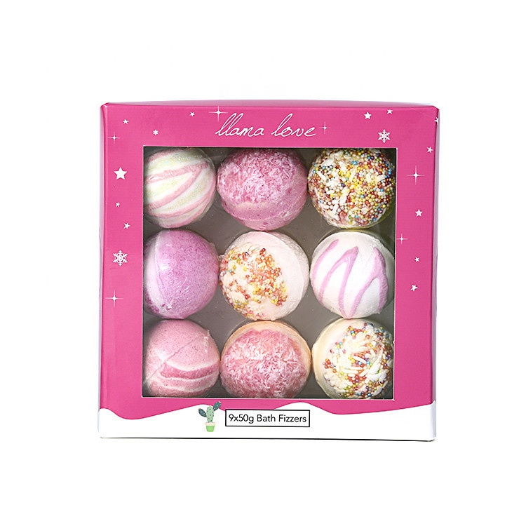 Delicious Organic Luxury moisturizing bubble hamburger colour 9pcs dessert bath bomb