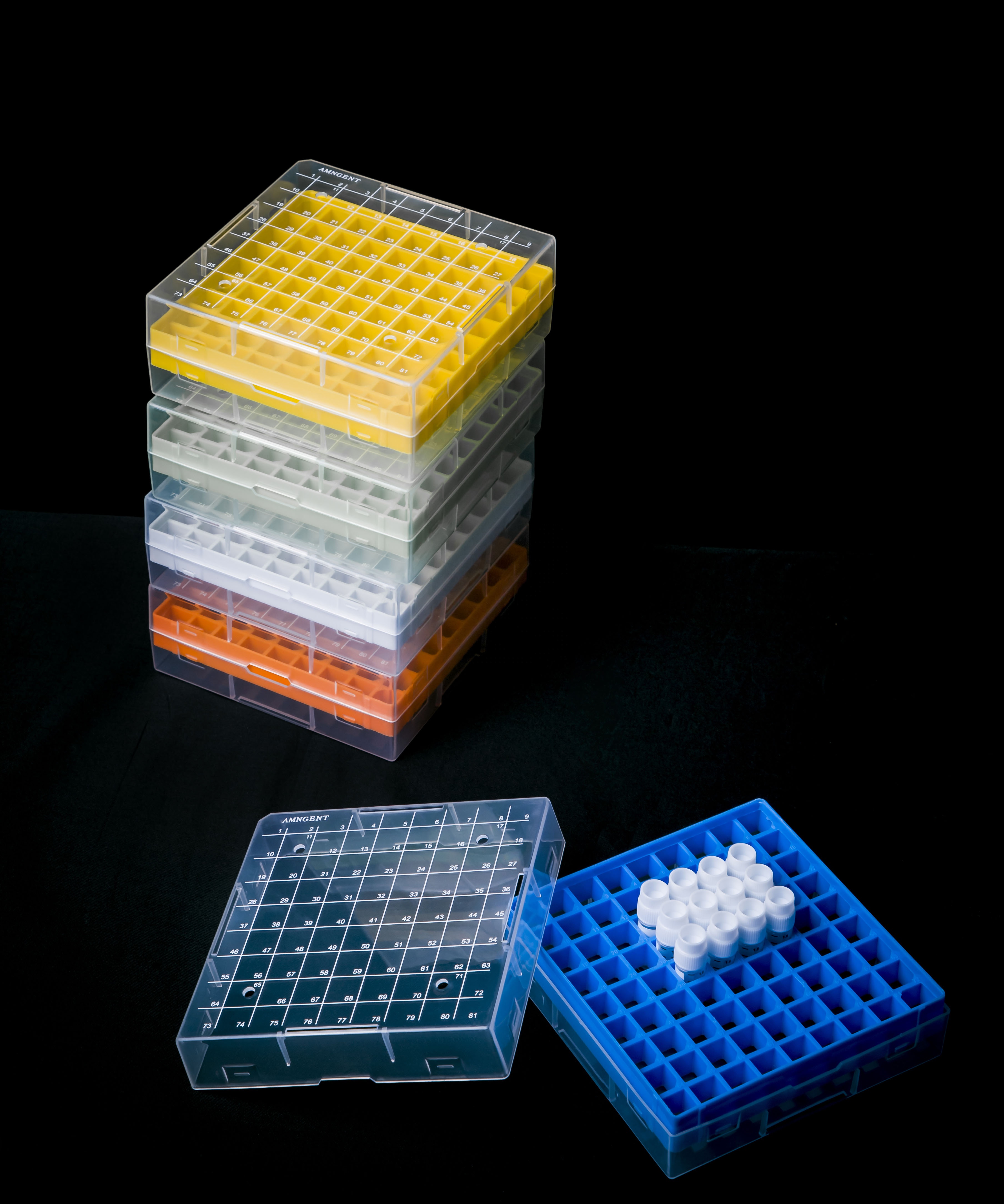 Медицинский Поликарбонат, низкая цена, 81-Well Pc Cryobox cryo, морозильные коробки Makrolon 133*133*52 мм PC
